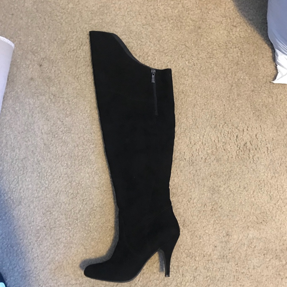 Over the knee black boots